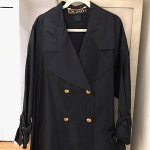 Vintage Escada Satin Trench Circa: mid '80